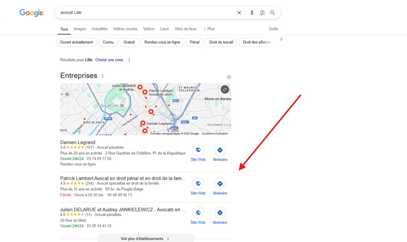 avocats à Lille sur google my business-seoyass