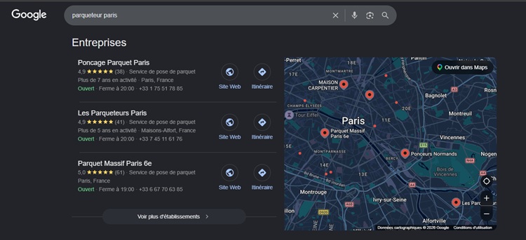 Solutions SEO personnalisées pour booster la visibilité de votre entreprise de parqueteur